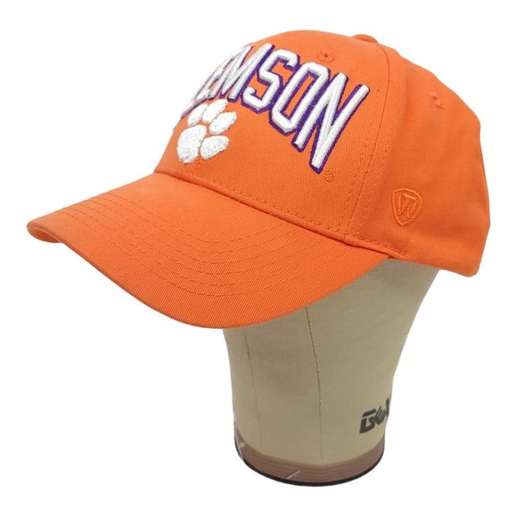 Top Of The World Clemson Tigers 3D Logo Snapback Cap Trucker Baseball Hat Orange - Picture 7 of 13